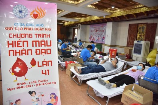 CHÙA GIÁC NGỘ: 342 NGƯỜI THAM GIA HIẾN MÁU NHÂN ĐẠO LẦN THỨ 41 (HM41)