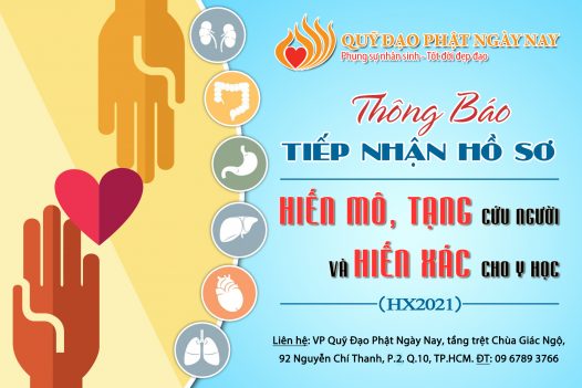 THƯ MỜI ĐĂNG KÝ HIẾN MÔ, TẠNG CỨU NGƯỜI VÀ HIẾN XÁC CHO Y HỌC (HX2021)