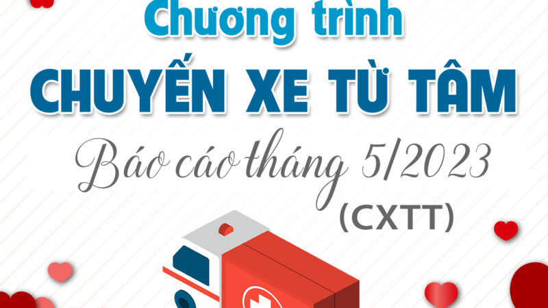 BÁO CÁO CHƯƠNG TRÌNH “CHUYẾN XE TỪ TÂM” (CXTT) THÁNG 05/2023