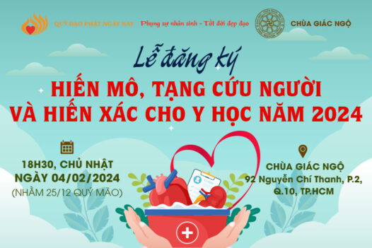 LỄ ĐĂNG KÝ HIẾN MÔ TẠNG CỨU NGƯỜI VÀ HIẾN XÁC CHO Y HỌC LẦN THỨ 09 NĂM 2024