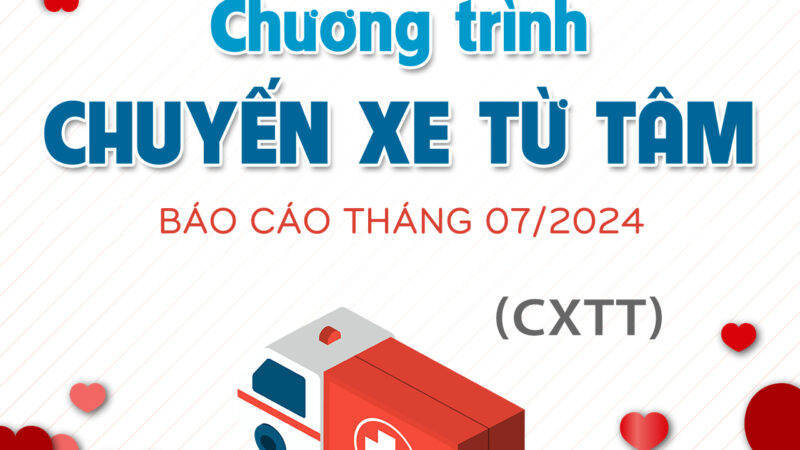 BÁO CÁO CHƯƠNG TRÌNH “CHUYẾN XE TỪ TÂM” (CXTT) THÁNG 07/2024