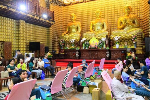 CHÙA GIÁC NGỘ: GẦN 180 TẤM LÒNG TRAO GIỌT HỒNG, LAN TỎA TINH THẦN BỐ THÍ TRONG KỲ HIẾN MÁU LẦN THỨ 118