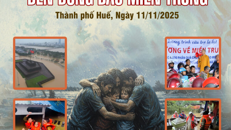 THÔNG BÁO LỊCH TRÌNH: MIỀN TRUNG YÊU THƯƠNG: CHUNG TAY VƯỢT LŨ (C327) Thành phố Huế, ngày 11/11/2025