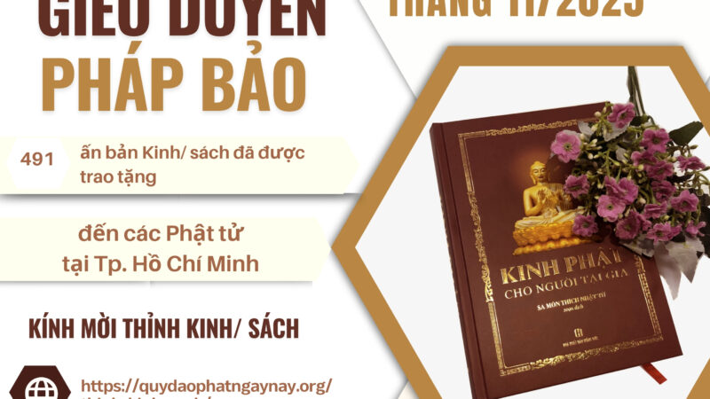 BÁO CÁO ẤN TỐNG PHÁP BẢO QUỸ ĐẠO PHẬT NGÀY NAY THÁNG 11/2025
