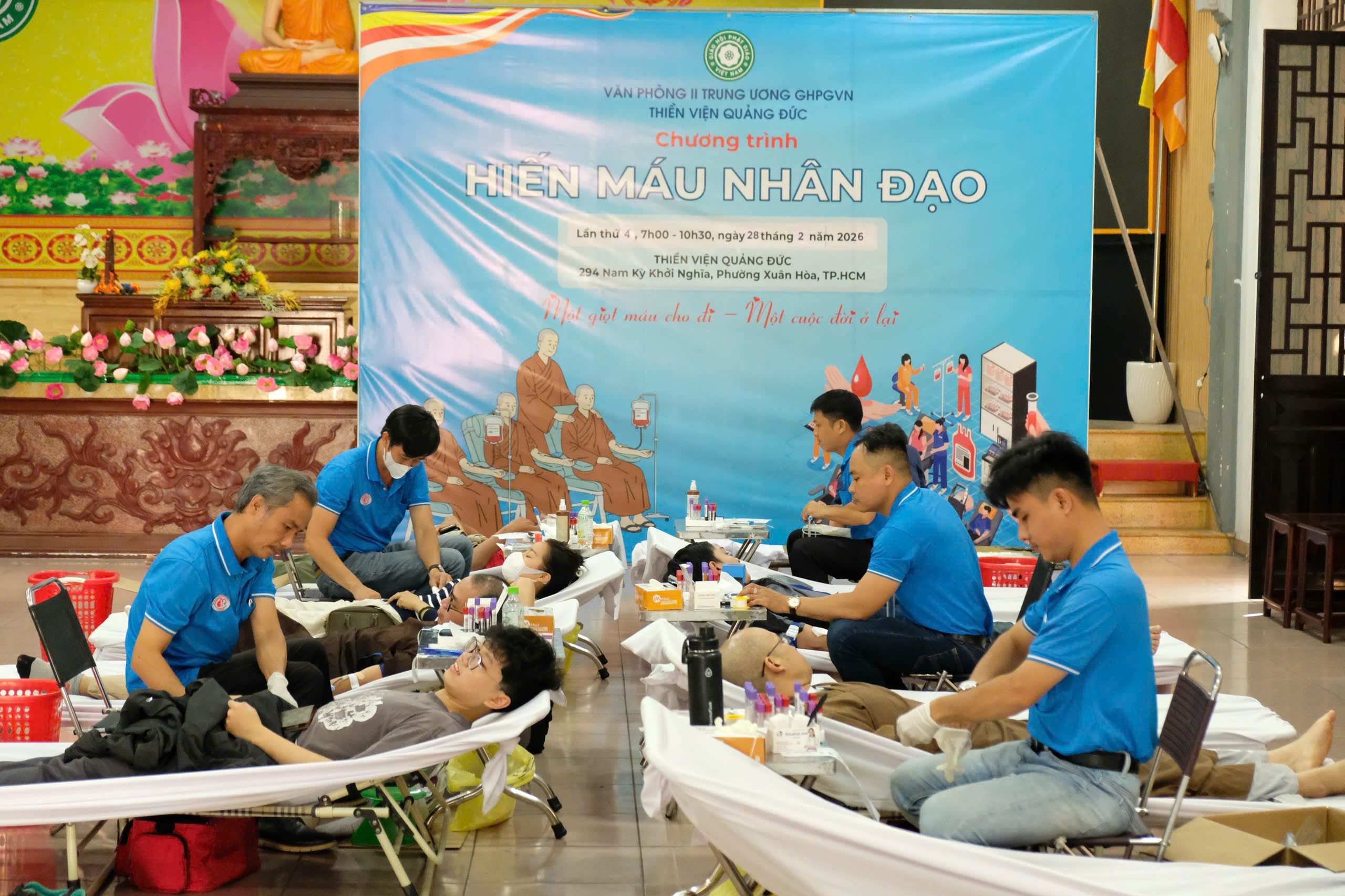 HIẾN MÁU CỨU NGƯỜI – HÀNH ĐẠO BỒ-TÁT (LẦN 5) TẠI THIỀN VIỆN QUẢNG ĐỨC TP.HCM