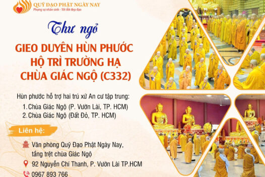 HỘ TRÌ TRƯỜNG HẠ CHÙA GIÁC NGỘ (C332)