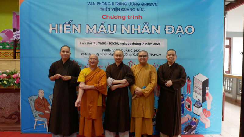LAN TỎA TINH THẦN TỪ BI QUA CHƯƠNG TRÌNH HIẾN MÁU “HÀNH ĐẠO BỒ-TÁT” LẦN 7 TẠI THIỀN VIỆN QUẢNG ĐỨC