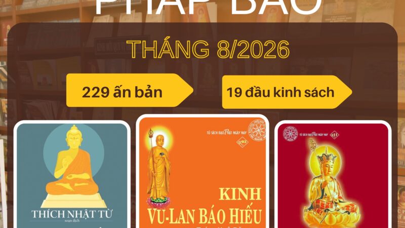 BÁO CÁO ẤN TỐNG PHÁP BẢO QUỸ ĐẠO PHẬT NGÀY NAY THÁNG 08/2026